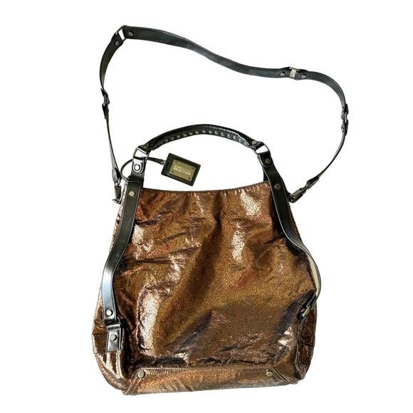 Kenneth Cole Reaction Large Copper Metallic Hobo Bag - Picture 1 of 15